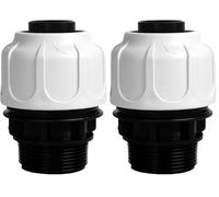 T.I.P. Raccord de tuyau piscine 38 mm - Raccord de serrage étanche sans outil pour connexion rapide et sûre (Lot de 2)