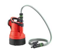 T.I.P. Regenfass-Tauchdruckpumpe DIO 85/10 flex Effiziente Gartenpumpe 350 W 5.000 l/h Integriertes Filtergitter Inkl. Schlauch Absperrhahn Schnellkupplung