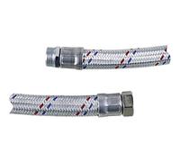 Tuyau flexible renforcé TIP - 60 cm, 2000 " IG/AG, inox, jusqu'à 10 bar, 30903