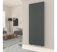 T&K Radiateur Eau Chaude 1600x616 mm Anthracite Plat Vertical Design Simple Couche Montage Mural Salle de Bain Radiateur