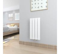 T&K Radiateur Eau Chaude 630x308 mm Blanc Plat Simple Horizontal Design Couche Montage Mural Salle de Bain Radiateur