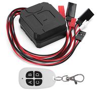 T L Commande Treuil Et LED Rc Crawler,Treuil Rc 1/10 4 Kit D'Avertissement De De Pare-Chocs pour Contrôleur sans Fil Servo À DNCE avec Chenille Traxxas AC