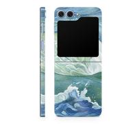 T l phone brillant de paillettes compatible avec Samsung Galaxy Z Flip 6 - Cyclone Wave - Premium 3M Vinyle Protective Wrap Decal Cover - Facile