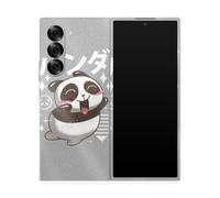 T l phone brillant de paillettes compatible avec Samsung Galaxy Z Fold 6 - Panda Kawaii - Premium 3M Vinyle Protecteur enveloppe de d calcomanie