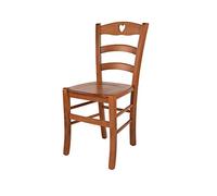 t m c s Tommychairs - Chaise Cuore pour Cuisine, Bar et Salle à Manger, Robuste Structure en Bois de hêtre peindré en Couleur Cerisier et Assise en Bois