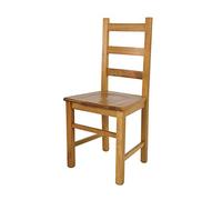 t m c s Tommychairs - Chaise Rustica pour Cuisine, Bar et Salle à Manger, Robuste Structure en Bois de hêtre peindré en Couleur chêne et Assise en Bois