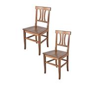 t m c s Tommychairs - Set 2 chaises Artemisia pour Cuisine, Bar et Salle à Manger, Robuste Structure en Bois de hêtre peindré en Couleur Noyer et Assise en Bois
