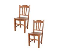 t m c s Tommychairs - Set 2 chaises Silvana pour Cuisine, Bar et Salle à Manger, Robuste Structure en Bois de hêtre peindré en Couleur Cerisier et Assise en Bois