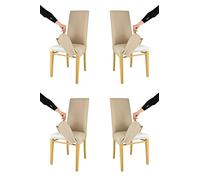 t m c s Tommychairs - Set 4 chaises avec Housse Amovible Jazz pour Cuisine et Salle à Manger, Structure en Bois de hêtre chêne, Assise et Dossier rembourrés et recouverts d'un Housse en Tissu Canvas