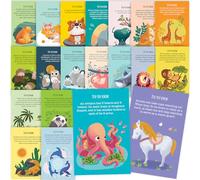 T MARIE Lot de 40 cartes postales amusantes sur les animaux - Lot de cartes postales Thinking of You pour enfants, étudiants, amis, enseignants, et plus encore - Dites bonjour, merci ou vous manquez