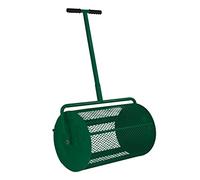 Rouleau épandeur à Compost 80 L - Vert - Léger & Facile à Transporter - Manche Extensible 62-67cm [Paire de Gants Gratuite] Jardinage, Horticulture