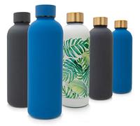 T&N Bouteille d'eau en acier inoxydable 500ml - Gourde isotherme 0,5l pour bureau - Bouteille d'eau anti-fuite pour dioxyde de carbone - Gourde métallique isolée pour le thé et le café