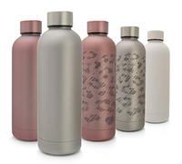 T&N Bouteille d'eau en acier inoxydable 500ml - Gourde isotherme 0,5l pour bureau - Bouteille d'eau anti-fuite pour dioxyde de carbone - Gourde métallique isolée pour le thé et le café