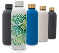 T&N Bouteille d'eau en acier inoxydable 500ml - Gourde isotherme 0,5l pour bureau - Bouteille d'eau anti-fuite pour dioxyde de carbone - Gourde métallique isolée pour le thé et le café