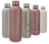 T&N Bouteille d'eau en acier inoxydable 500ml - Gourde isotherme 0,5l pour bureau - Bouteille d'eau anti-fuite pour dioxyde de carbone - Gourde métallique isolée pour le thé et le café