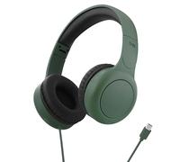 T’NB - Casque Audio Filaire USB-C Tonality Link, Arceau Réglable et Pads Rembourrés, Micro Intégré et Commandes sur Câble, Restitution Sonore Claire, Pliable, Compatible USB-C - Vert Sauge et Noir