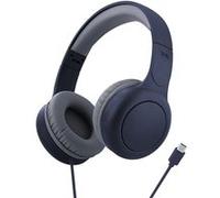 T'nB - Casque Filaire Supra-aural, Pads en Mousse, Doublure de l'arceau pour Un Confort Optimal, câble USB-C - Bleu
