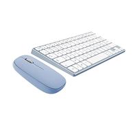 T’NB Clavier et Souris sans Fil Bluetooth, Clavier Aluminium, Design Coloré, Rechargeable Haute Autonomie, Souris Silencieuse, Compatible Windows - Bleu