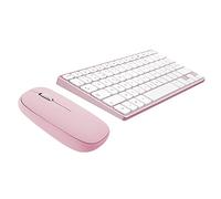 Clavier et souris - TNB - iClick - Bluetooth - Rechargeable - Aluminium - Rose