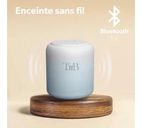 T¿Nb Color - Enceinte Sans Fil Portable,Connexion Bluetooth Longue Durée 8 Heures,Petite Enceinte De Douche Waterproof Ipx4,Format Mini Tendance Et Colorée ¿ Dégradé Blanc Et Bleu