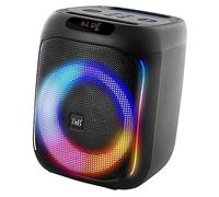 T’NB Enceinte Cube Blaster - Enceinte avec Connexion sans Fil Bluetooth, Puissance 40 Watts, Lumineuse avec 4 Modes RGB, Idéal pour Fêtes Et Soirées, Format Carré Léger A Emporter Partout - Noir