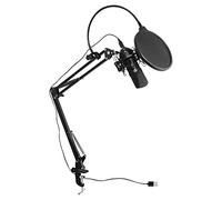 T'nB Microphone Influence – Cardioïde à condensateur, Pack complet (bras, bonnette, anti-pop) Noir