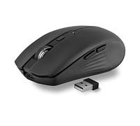 T’NB Souris sans Fil Design, Double Mode Bluetooth et USB-A, Rechargeable Haute Autonomie, Silencieuse, Précision 1600 DPI, 6 Boutons, Compatible Windows, Linus et MacOs - Noir
