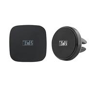 T’NB Support De Téléphone Magnétique, Ultra Compact, pour Grille D’Aération, Support Universel, Discret, pour Tous Les Téléphones, Qualité Optimale, Compact, Robuste - Noir