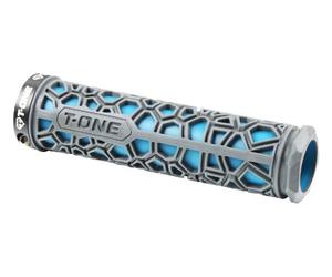 T-One H2o Grips pour Guidon de vélo Système de Verrouillage Double Bleu Cyan Blue/Grey Taille Unique