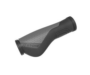 T.One T-One Poignées ergonomiques côtelées pour Adulte, Noir/Gris, 130 mm