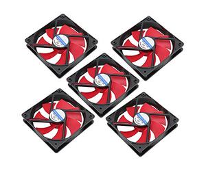 T osuny 5pcs 12cm Ventilateur de Refroidissement étanche, Refroidisseur d'alimentation à Faible Bruit, dissipateur de Chaleur pour Ventilateur de châssis PC pour Ordinateur, 12V