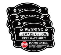 T&R Lot de 4 panneaux « Keep Gate Shut Do Not Enter » - 24,1 x 17,2 cm - Antirouille - Aluminium .040 réfléchissant - Protection contre les UV, imperméable, résistant aux intempéries et à la