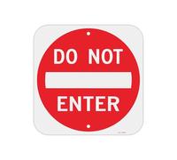 T&R Panneau « Do Not Enter » de 30,5 x 30,5 cm, antirouille, aluminium .040, réfléchissant, résistant aux intempéries, imperméable, résistant à la décoloration, 2 trous pré-percés