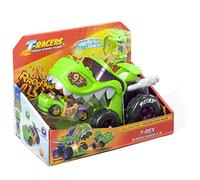 T-Racers Mega Wheels T-Rex - Lanceur de véhicule avec 1 Pilote Exclusif et 1 véhicule Exclusif, Compatible avec d'autres Voitures