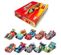 T-Racers Mix ´N Race - Collection de 10 Voitures à Collectionner. Chaque Voiture Peut être personnalisée en changeant, l’Avant, l’arrière ou Les Roues