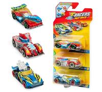 T-Racers Mix 'N Race Lot de 3 Voitures à Collectionner - Voitures Amovibles en Deux Parties et avec pièces interchangeables - Pack 1/12