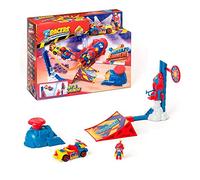 T-RACERS Rocket Launch - Lanceur avec Rampe 1 Pilote et 1 Voiture Exclusif Piste de Voitures