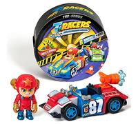 Figurine de collection GENERIQUE Ensemble avec figurine Turbo Roue T-Racers Pilote De Course Voiture
