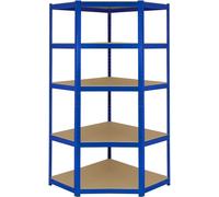 T-Rax Étagère d'angle Étagère de stockage Étagère de cave Étagère d'atelier Garage Étagère 90cm Bleu