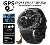 T-rex 3 Ultra GPS montre intelligente intégré double bande GNSS boussole altimètre barométrique 5ATM IP69K étanche AMOLED appel Smartwatch,GNSS intégrésilicone rouge noir 2