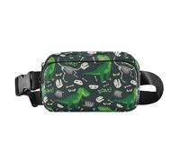T Rex and Dino Bones Roar Sac banane élégant pour homme et femme Petit sac de poitrine avec sangle réglable pour voyage, course à pied, randonnée, T Rex et Dino Bones Roar, Taille unique