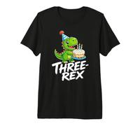 T-Rex Anniversaire Trois-Rex Dinosaure Troisième Mignon T-Shirt Haut de Gamme