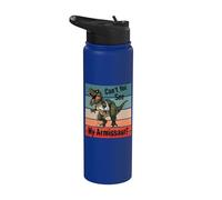 T.Rex bras bandé humour Armissaur dinosaure préhistorique Stainless Steel Insulated Water Bottle