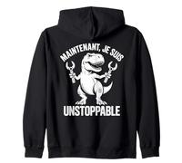 T-Rex Bras Courts Je suis Unstoppable Humour Motif Trex Sweat à Capuche