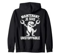 T-Rex Bras Courts Unstoppable Homme Garçon Fille Femme Trex Sweat à Capuche