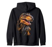 T-Rex Dad/Mom & Baby Graphic Design Adult & Kids (Black) Sweat à Capuche