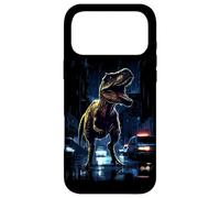 T-Rex Dinosaur Roaring City at Night Graphic Design Japanese Coque pour iPhone 17 Pro Max
