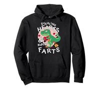 T-Rex Dinosaur Stealing Hearts and Blasting Farts Sweat à Capuche