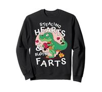 T-Rex Dinosaur Stealing Hearts and Blasting Farts Sweatshirt