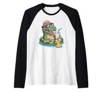 T-Rex Dinosaure Boba Perle Thé au Lait Tyrannosaurus Rex Manche Raglan